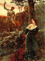 Painting: 'Chivalry' by Frank Dicksee