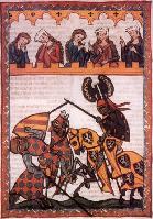 Image: 'Knights Jousting' (artist unknown)