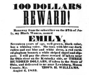 Escaped slave poster