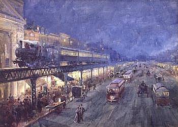 'The Bowery at Night' by William Louis Sonntag