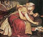Painting: 'The Death of Tristram' by Marianne Stokes